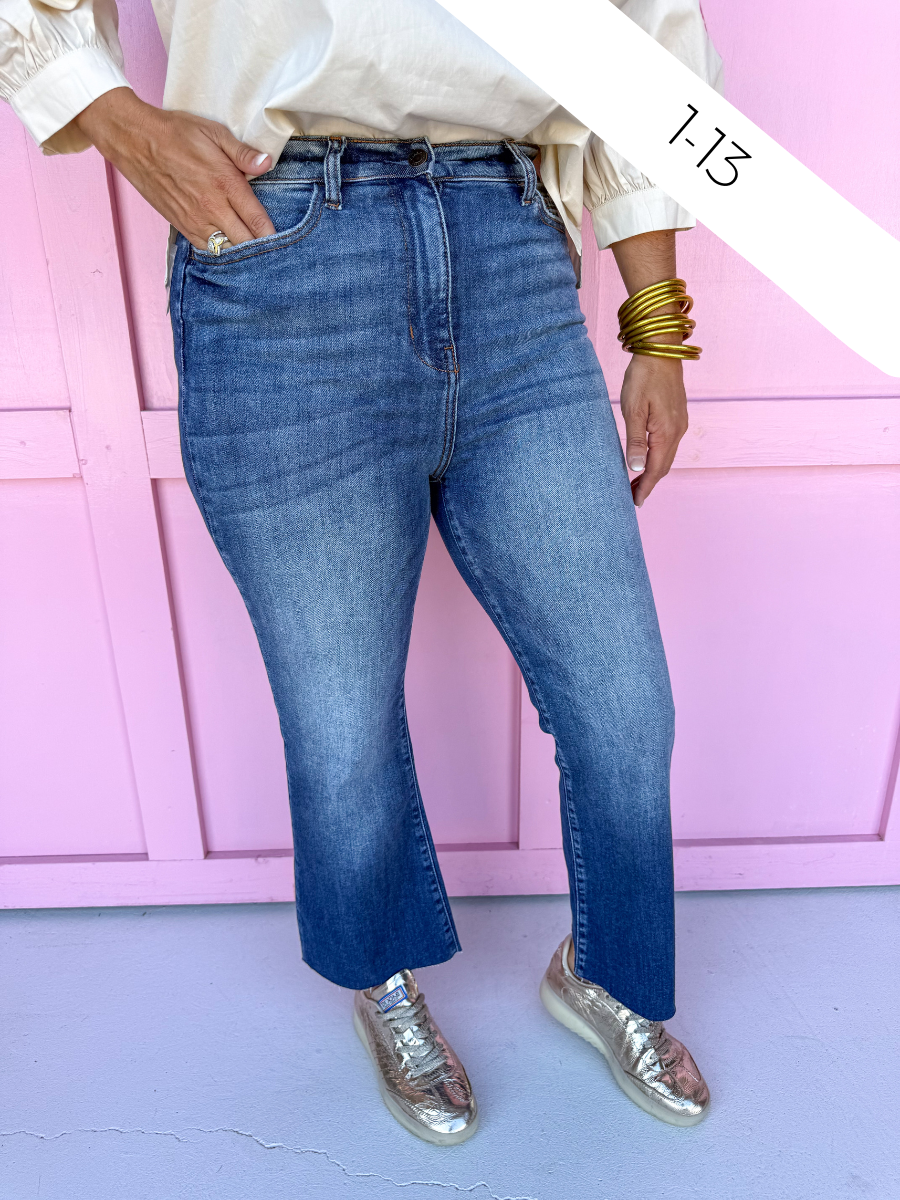 Jincy's Women's Boutique Cello Jeans Dark wash crop flare