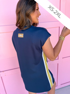 Scarlet & Gold | Campbell Dress - Navy - Hail Southen®