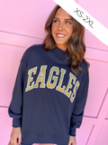 Scarlet & Gold | Madi Navy Classic Mock Neck - Eagles®