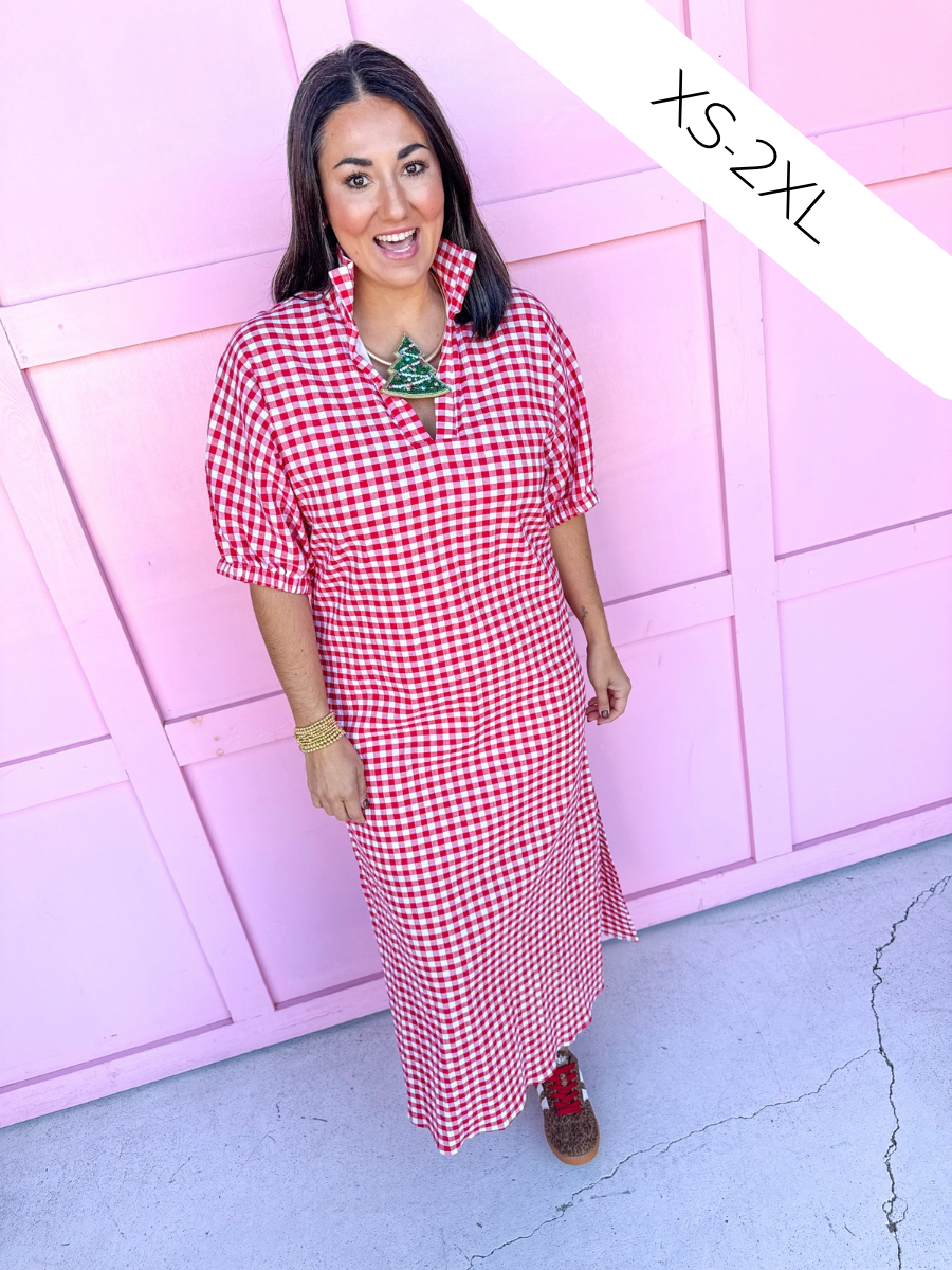 Adrienne | Blakely - Red Seer Gingham