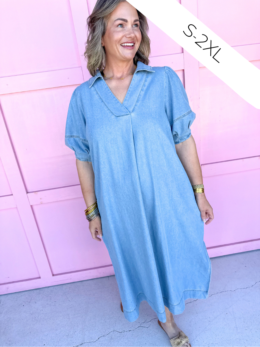Summer Chambray Dress M