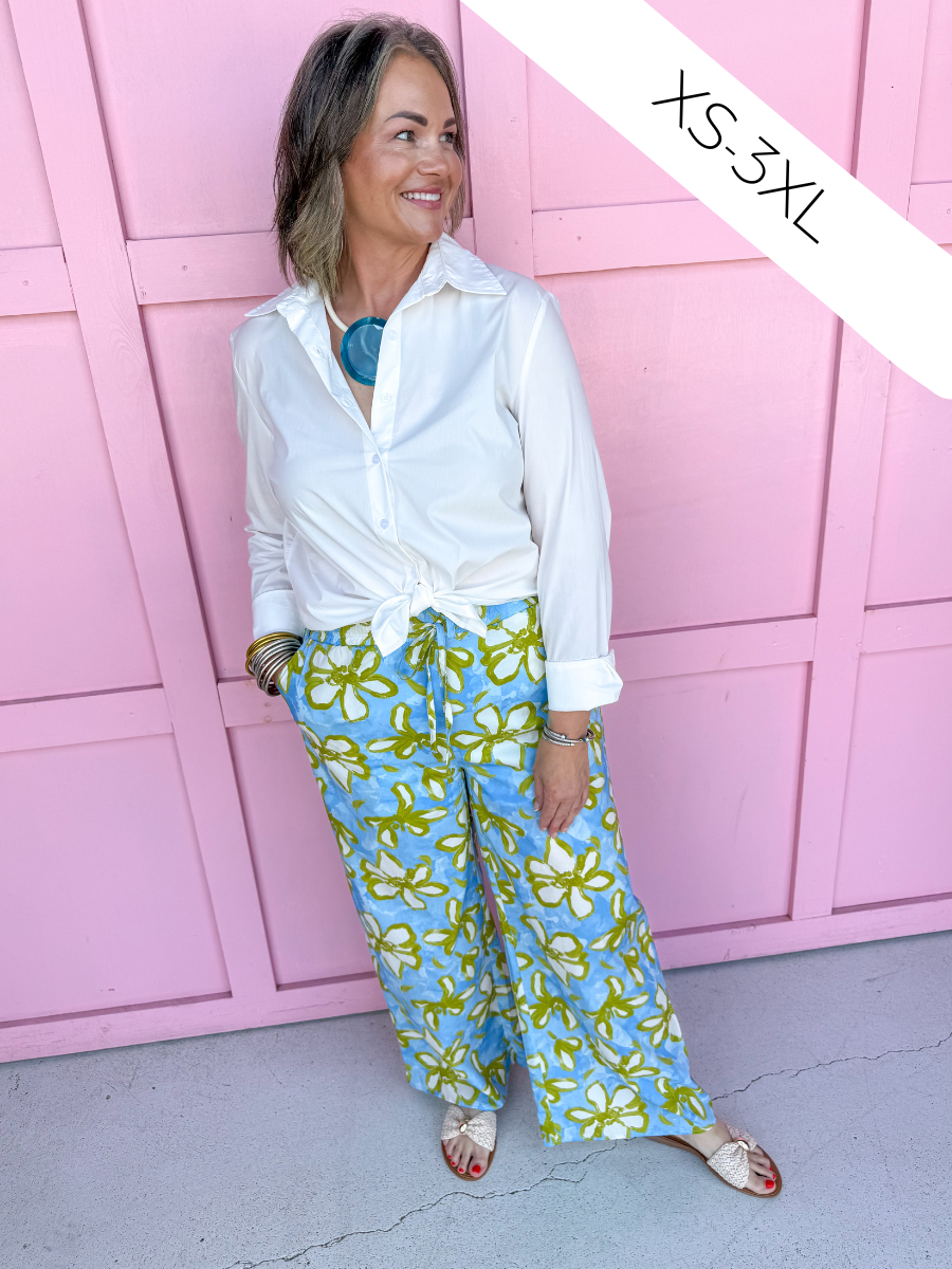 Jincy's Women's Boutique Classica White Button Up Collared Shirt plus size 