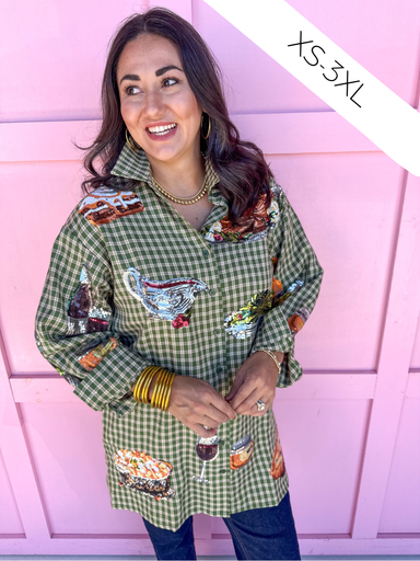 Jincy's Women's Boutique Queen of Sparkles thanksgiving button down dress