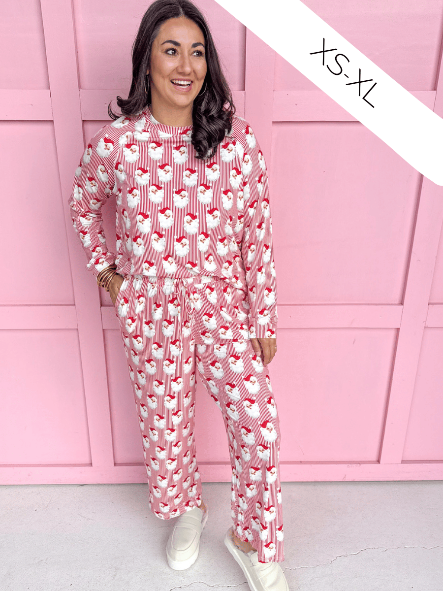 Mary Square | Annie Pajama Set - Red Santa Baby