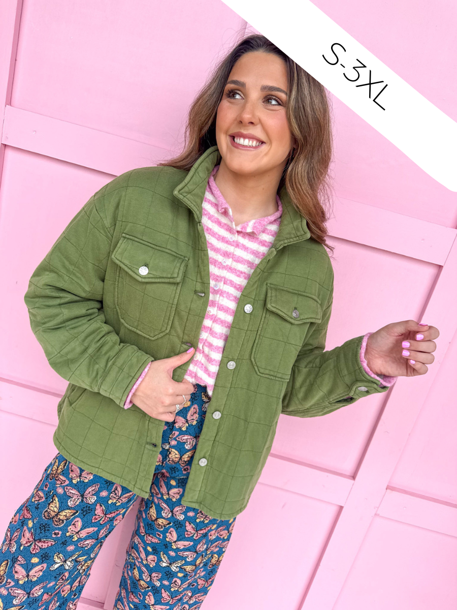 Owning It All Jacket - Olive