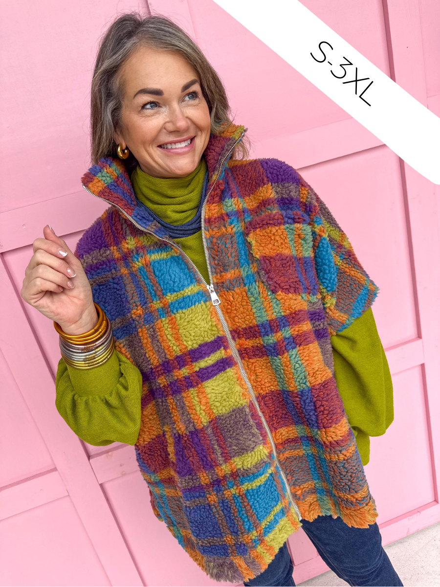Plaid & Perfect Sherpa Vest