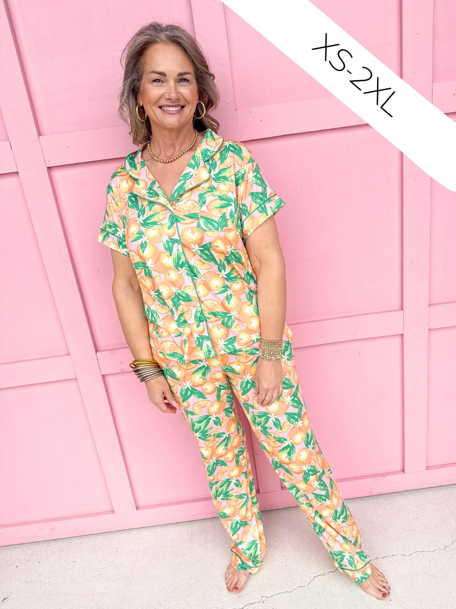 Orange Grove Pajama Pants Set