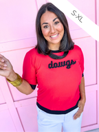 Jincy's Women's Boutique Game Day Licensed Dawgs Knit Top Capri Designs  