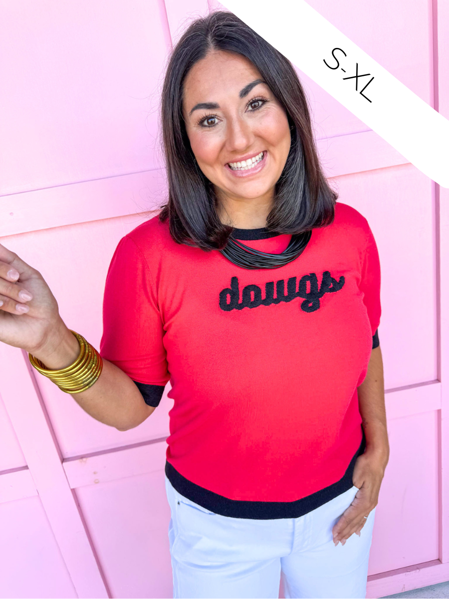 Georgia® Dawgs Short Sleeve Knit Top