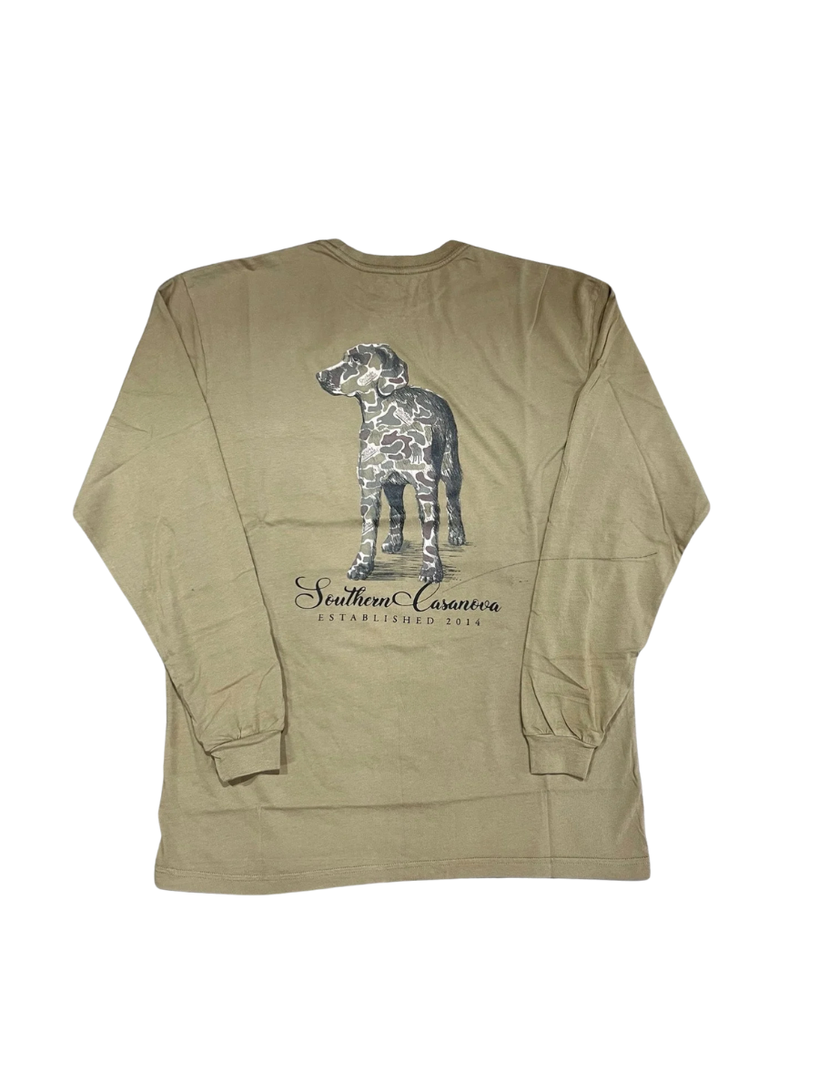 Southern Casanova |  L/S Old Camo Dog Tee