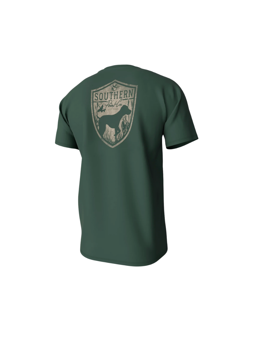 Southern Point Co. | Silhouette Shield Pocket Tee - Duck Green