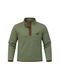 Southern Casanova | Bar Stitch Quarter Snap - Green mens pullover 