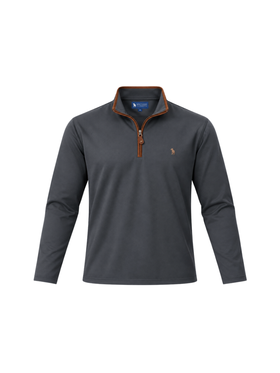 Southern Casanova | Performance Quarter Zip - Gunmetal mens pullover