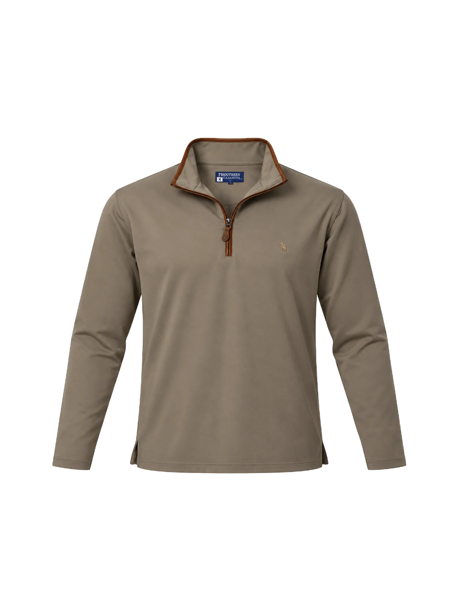 Southern Casanova | Performance Quarter Zip - Quail Cover mens