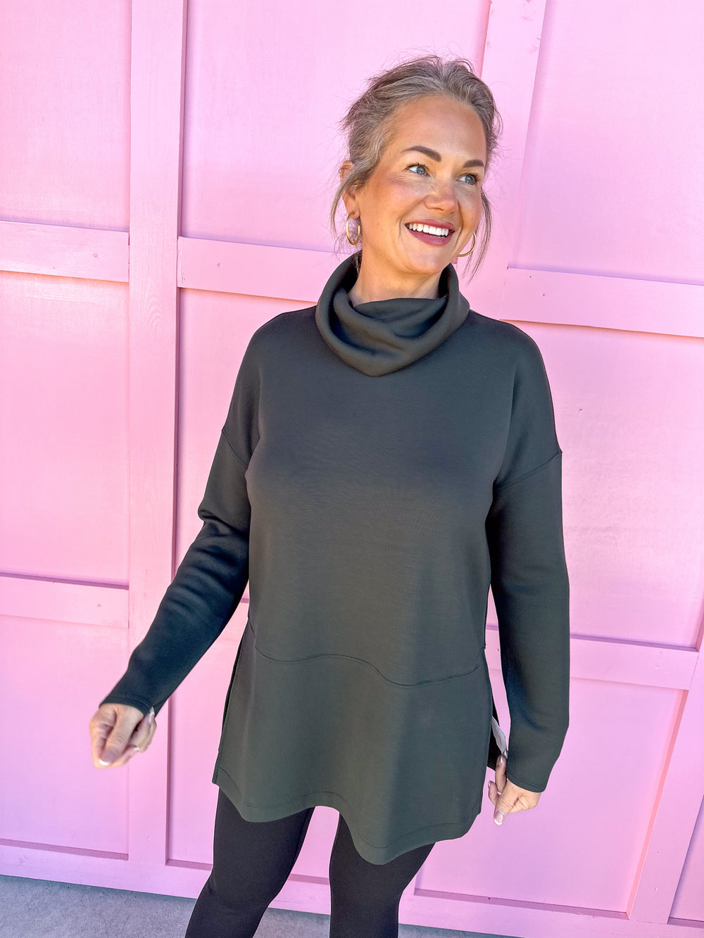 SPANX | AirEssentials Turtleneck Tunic - Essex Green