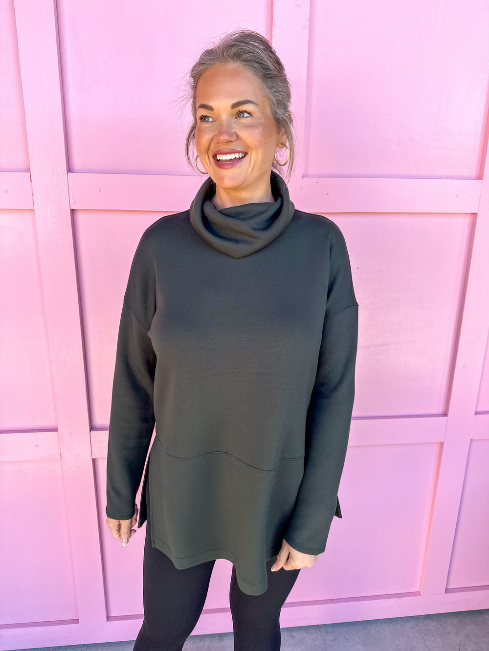 SPANX | AirEssentials Turtleneck Tunic - Essex Green