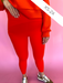SPANX Booty Boost 7/8 Leggings Poppy Women's Leggings Athletic Wear On The Go Tummy Control Boutique Jincy's Athleisure Leisure Orange Red vibrant Plus Size