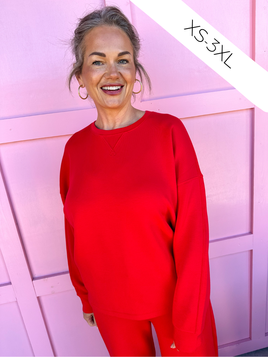 SPANX | AirEssentials Long Crew - Red