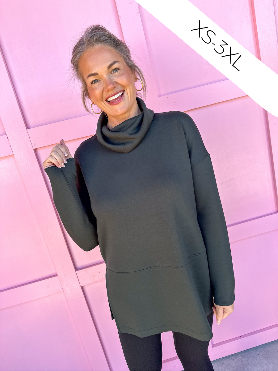 SPANX | AirEssentials Turtleneck Tunic - Essex Green