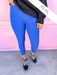 Spanx Booty Boost 7/8 Leggings Cerulean Blue Women's Activewear Leggings On The Go Jincy's Boutique