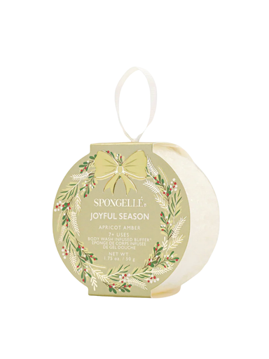 Spongelle Holiday Wreath Buffer Joyful Season/Apricot Christmas gift jincy's