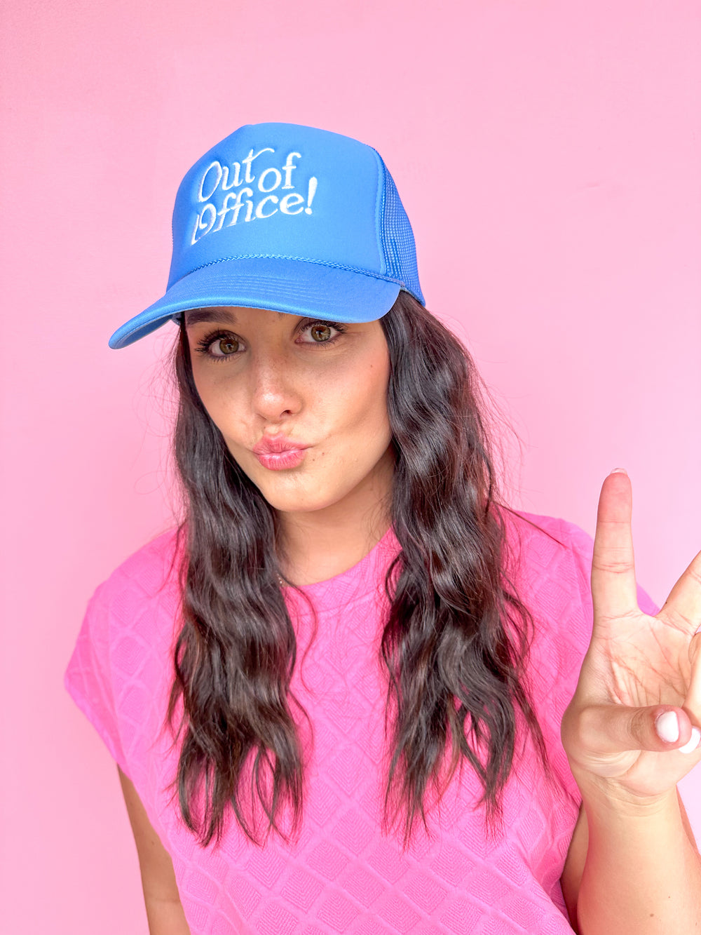 Out Of Office! Trucker Hat - Blue