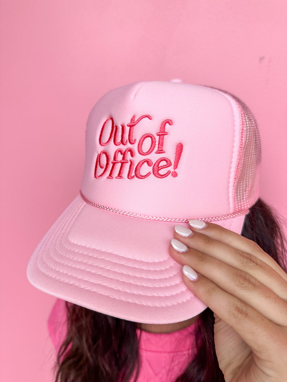 Out Of Office! Trucker Hat - Pink