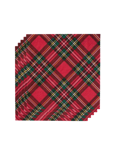 swig christmas plaid cocktail napkins entertaining jincy's 