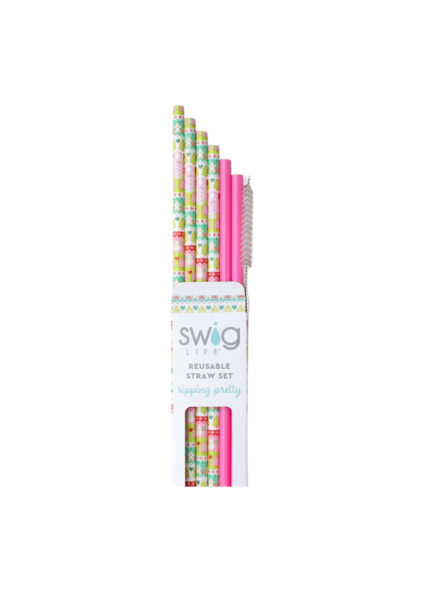 Swig | Cookie Jar + Pink Reusable Straw Set