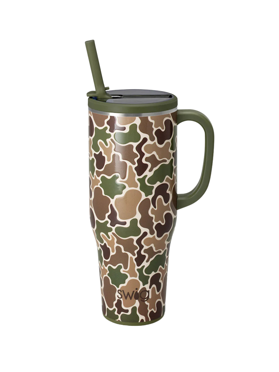 Swig | Mega Mug 40oz With Collapsable Straw -  Hunting Camo