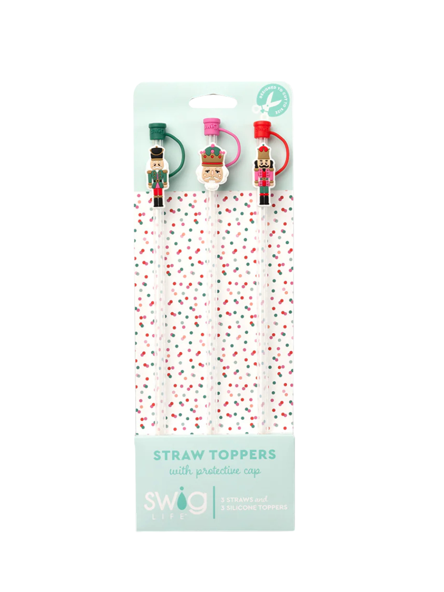 Swig | Straw Topper Set - Classic Nutcracker