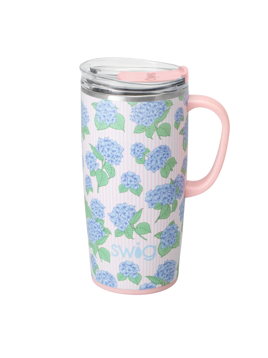 Swig | 22 oz Travel Mug - Hydrangeas