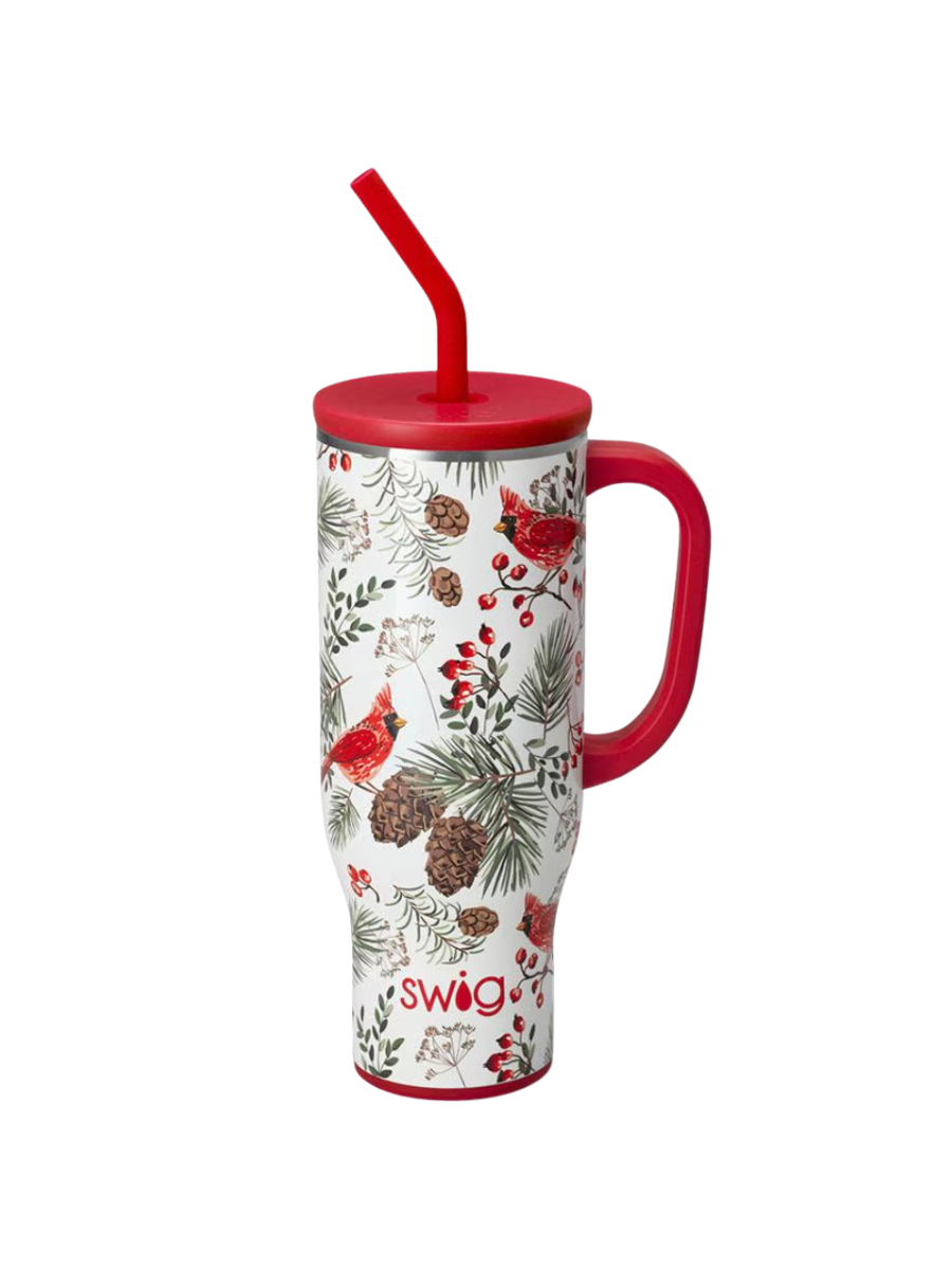 Swig 30 oz Mega Mug Winter Cardinals gift jincy's