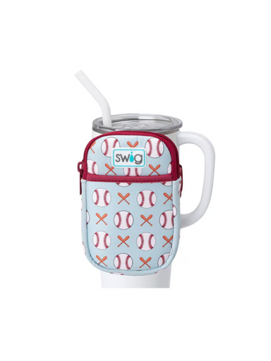 Swig Mega Mug Pouch Baseball Home Run Jincy's Gift Light Blue