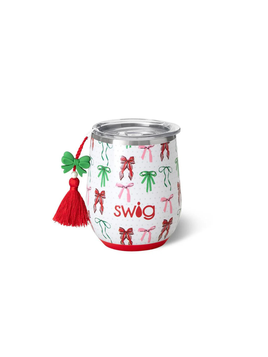 Swig | 12oz Stemless Wine Cup - Ribbons And Bows