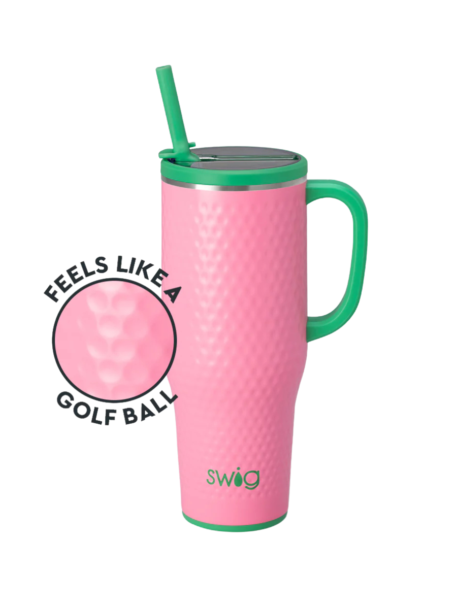 Swig | Mega Mug 40oz - Pink Golf Ball