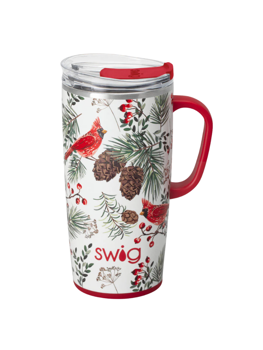 swig 22 oz travel mug winter cardinals gift jincy's