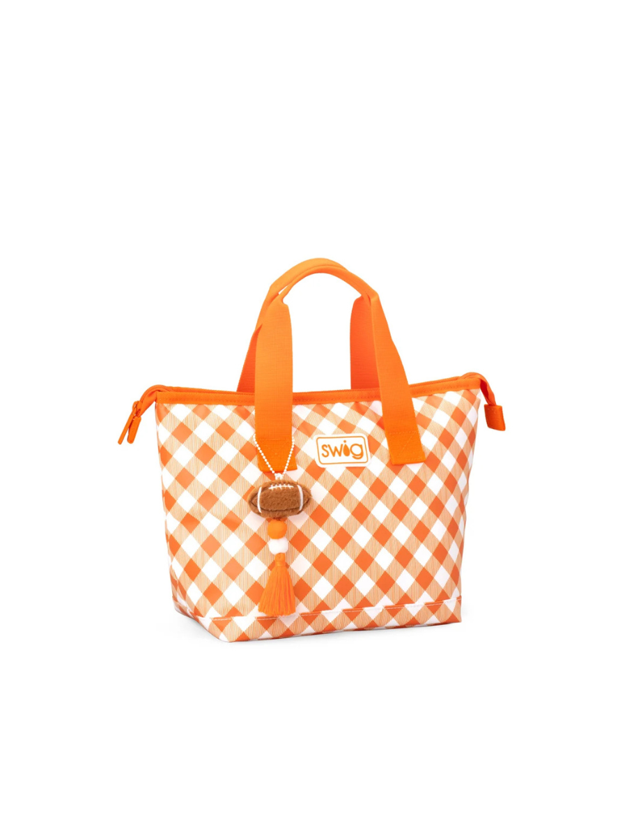 Swig | Lunchi Lunch Bag - Gameday Gingham Orange