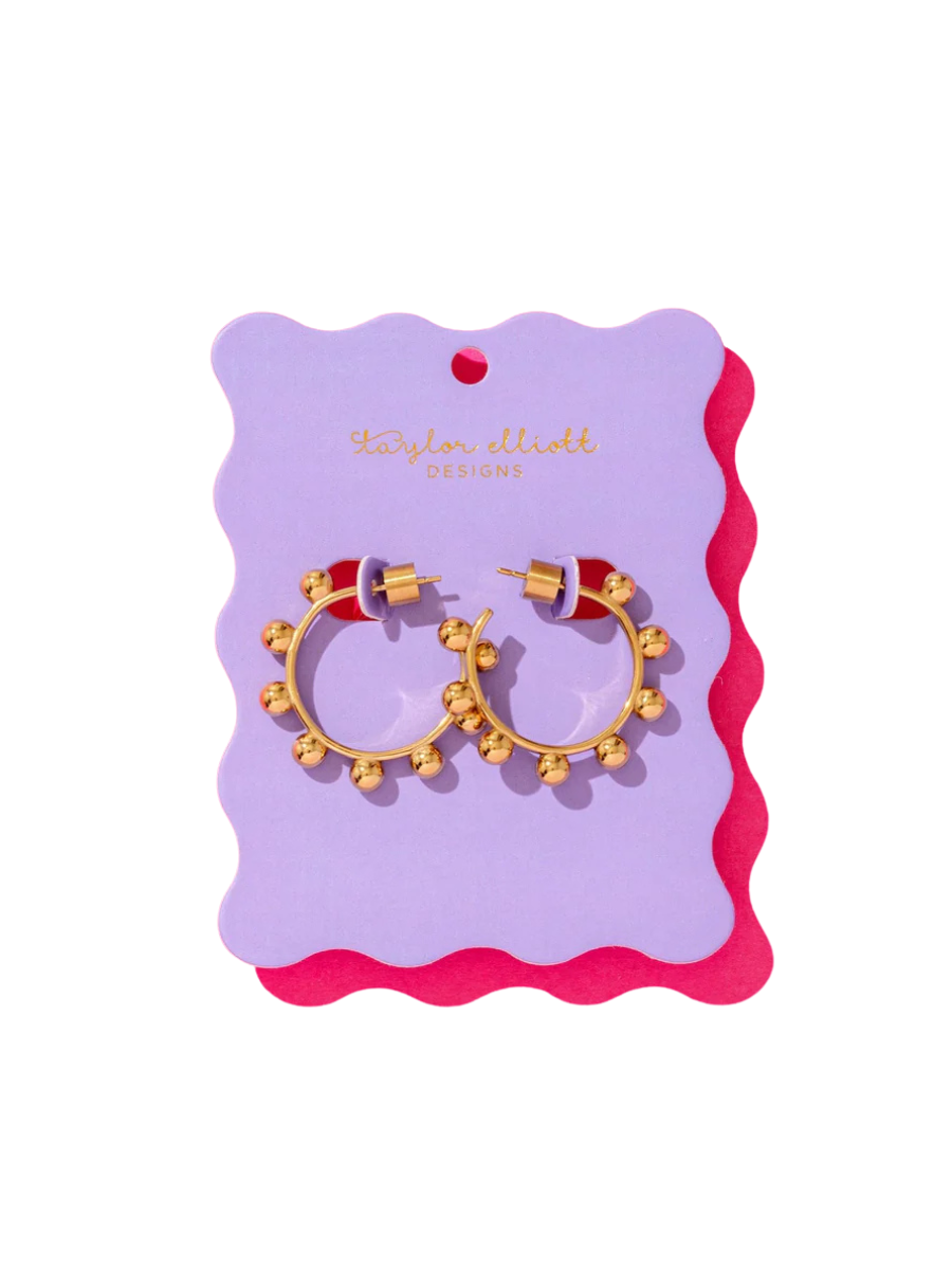 TAYLOR ELLIOTT DESIGNS | Dottie Gold Hoop Earrings