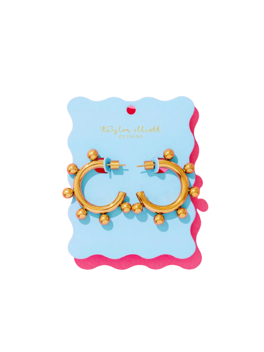 TAYLOR ELLIOTT DESIGNS | Naomi Ball Hoop Earrings