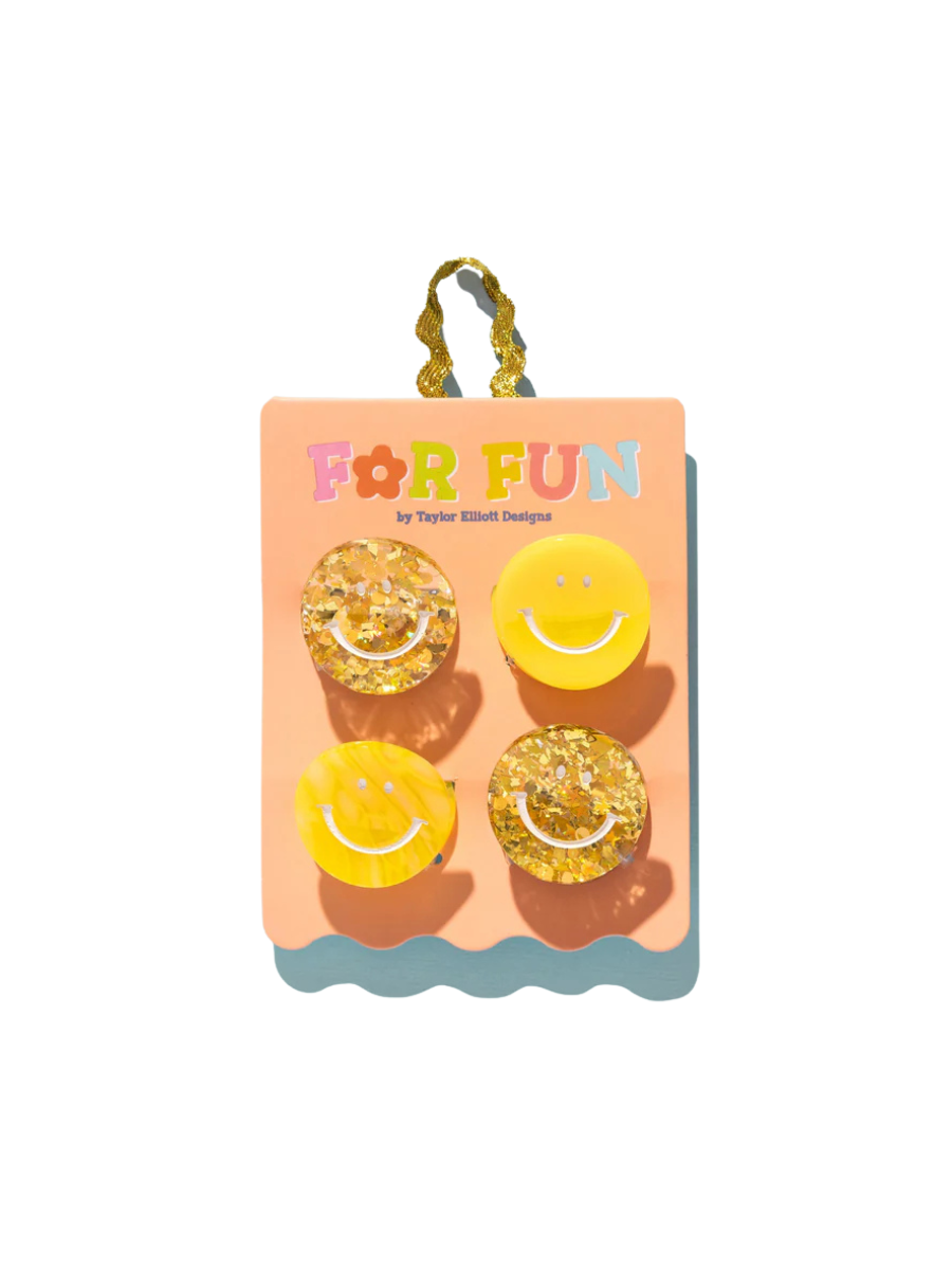 TAYLOR ELLIOTT DESIGNS | For Fun - Smiley Hair Clip Set