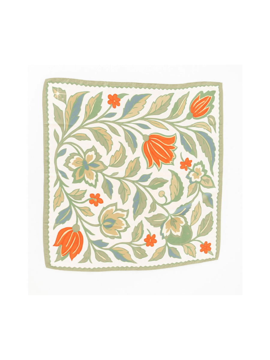 Tatum James | Scarf - Poppy & Green Floral