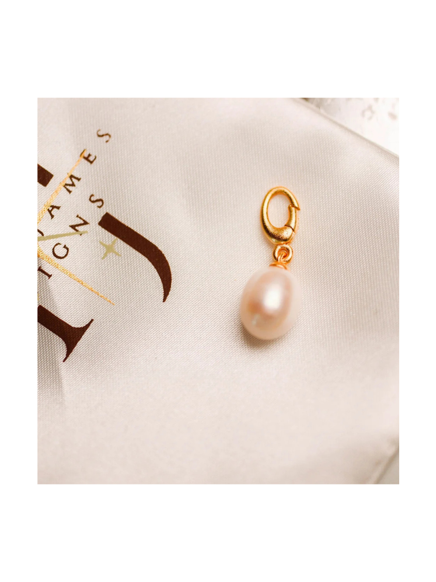 Tatum James | Necklace Charm - Pearl