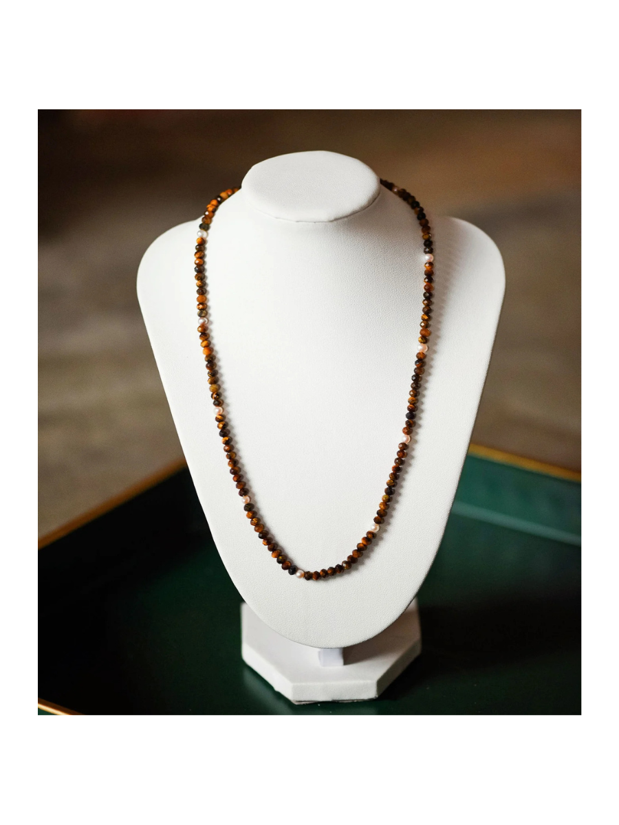 Tatum James Designs | Brynn Beaded Necklace - Tiger Eye