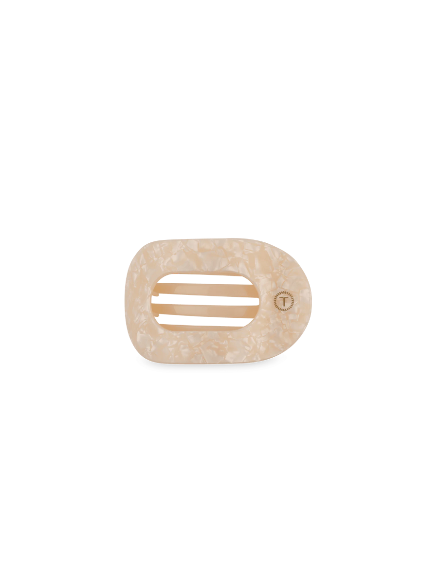 TELETIES | Small Flat Round Clip - Soft Surf