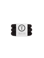 TELETIES | Large Nylon Hair Ties - Jet Black