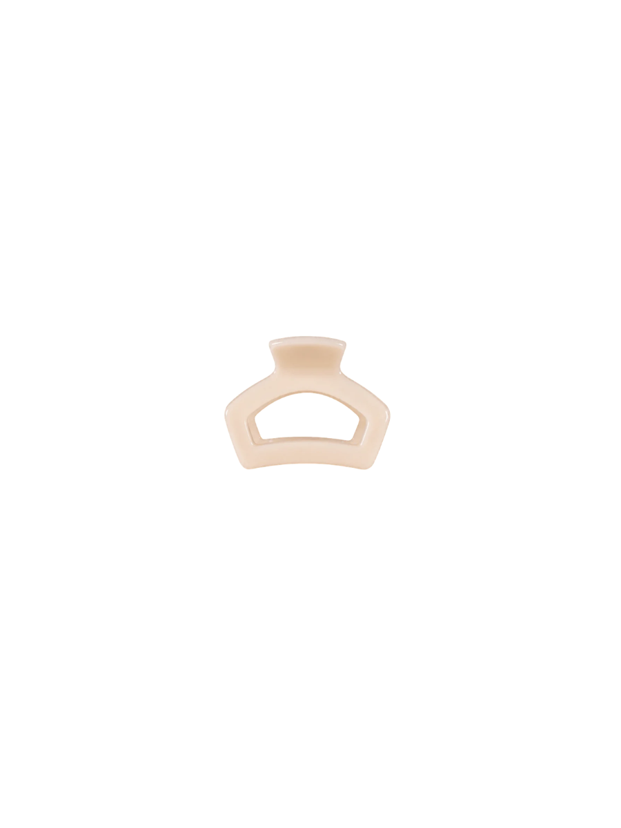 TELETIES | Petite Open Claw Clip - Almond