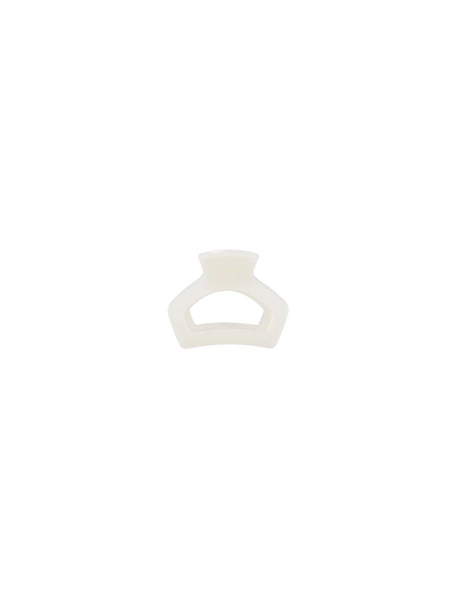 TELETIES | Petite Open Claw Clip - Coconut White
