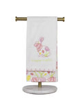 Tulip Fields Hand Towels Flower Easter Bunny Kitchen Bathroom Towels Floral Scallop Pink, Yellow, Purple, Green Women's Gift Jincy's