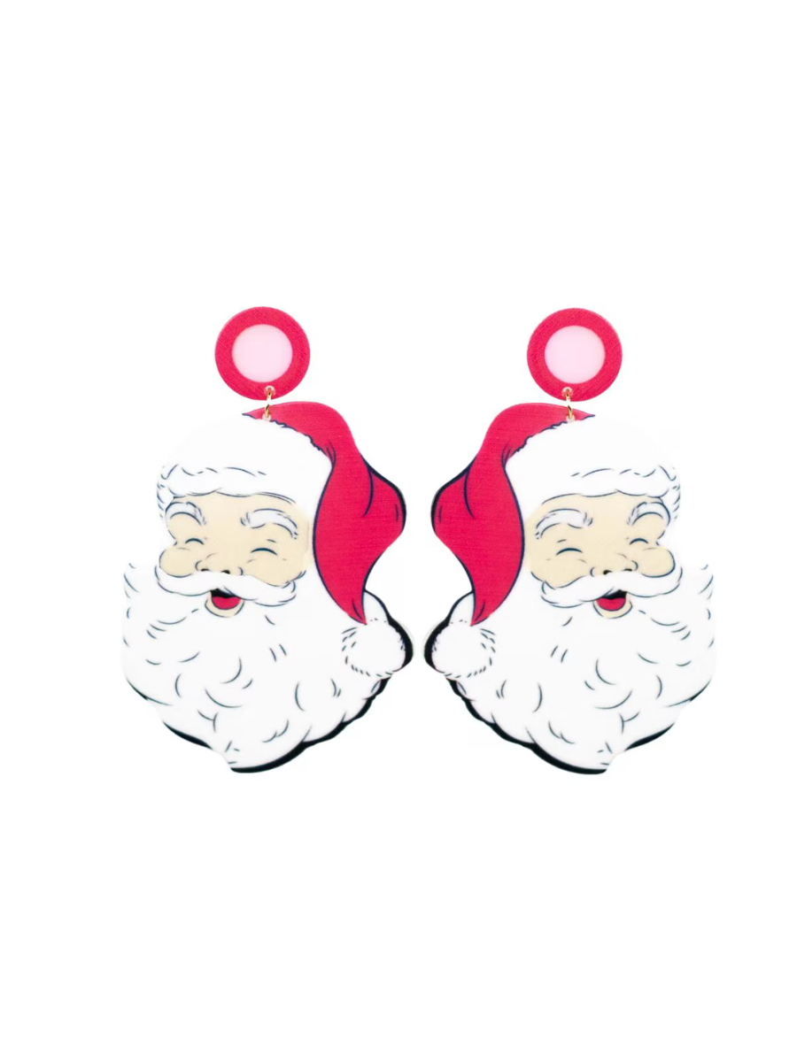 HOHOHO Santa Earrings